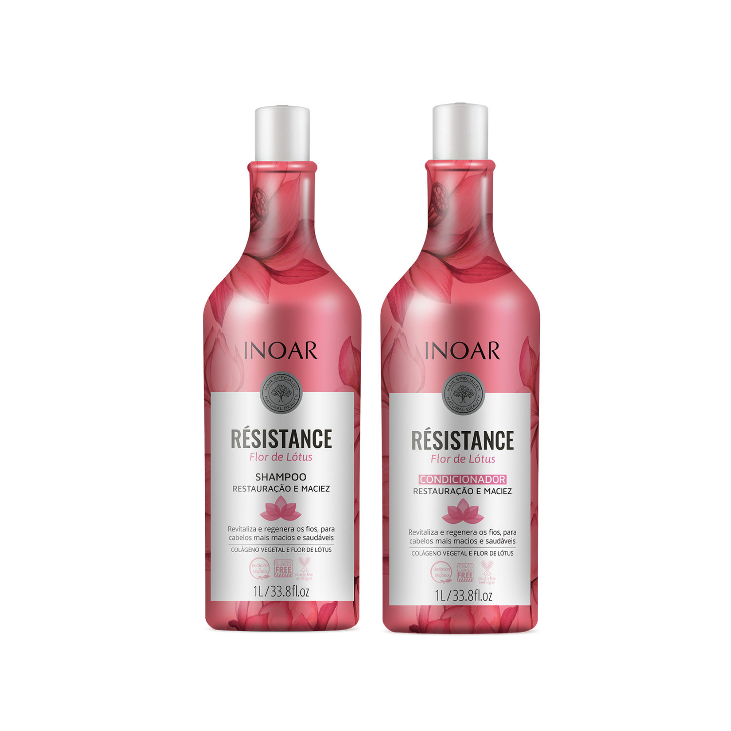 Untitled_design INOAR Resistance Flor de Lotus Duo Kit - plaukus drėkinantis priemonių rinkinys 2x1000 ml - Image 1