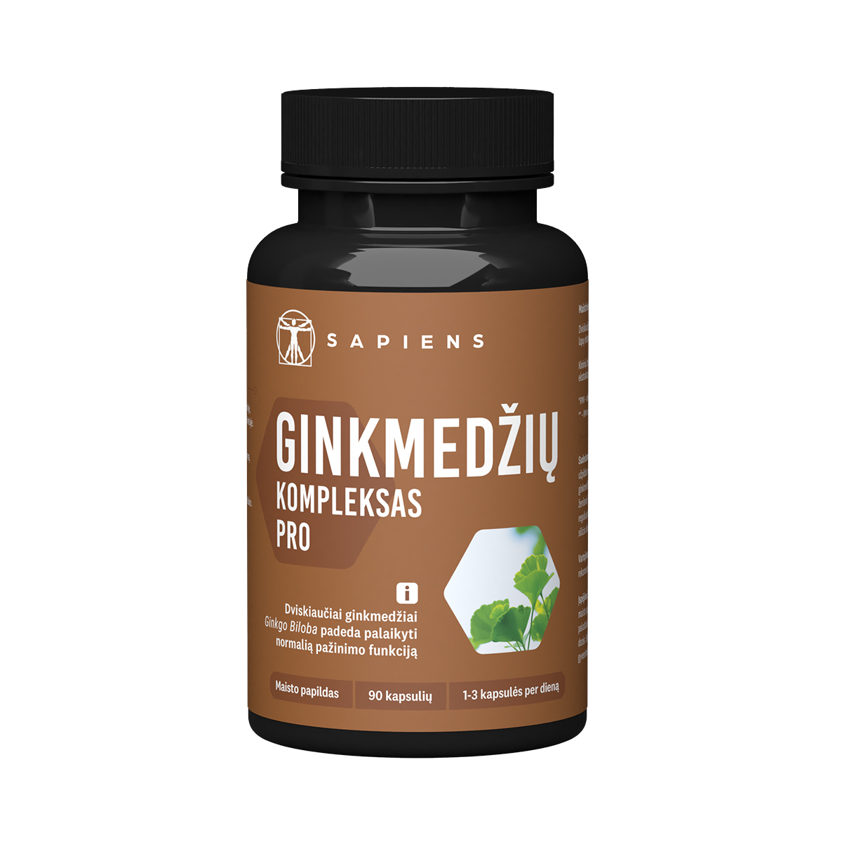 4779052390464 Ginkmedžių kompleksas PRO SAPIENS Ginkmedžių kompleksas PRO, 90 tablečių - Image 1
