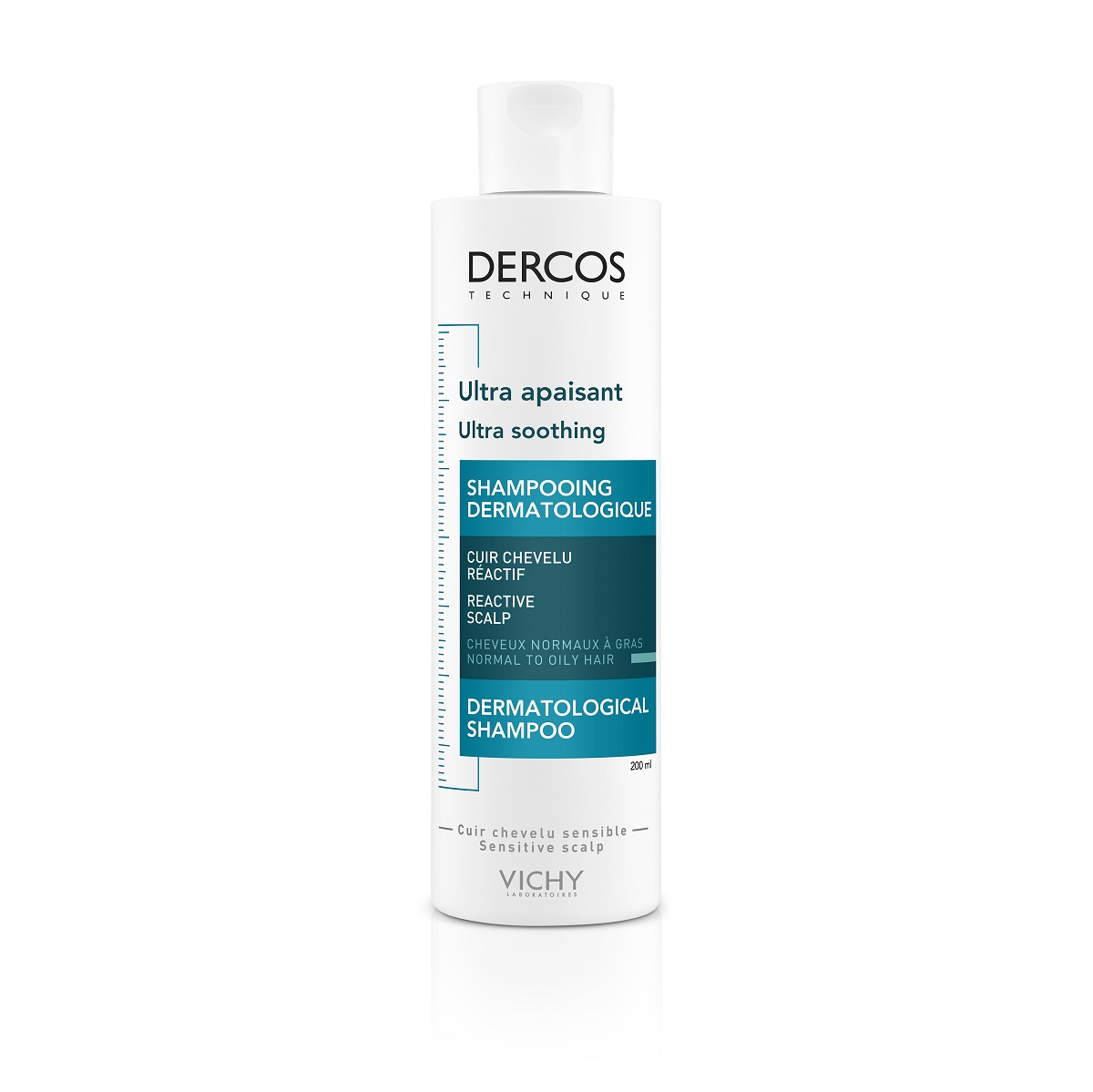 3337875485128-DERCOSULTRA-SOOTHINGNORMALTOOILY200ml-11.jpg VICHY normalių ir riebių plaukų šampūnas jautriai galvos odai DERCOS GRAS, 200 ml - Image 1