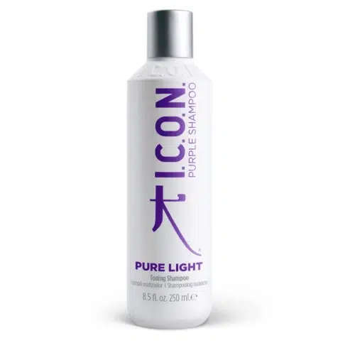 sampšampunas-salinantis-nepageidaujama-gelsva-atspalvi-is-plauku-icon-pure-light-purple-shampoo „I.C.O.N. Pure Light Purple šampūnas 250 ml buteliukas“