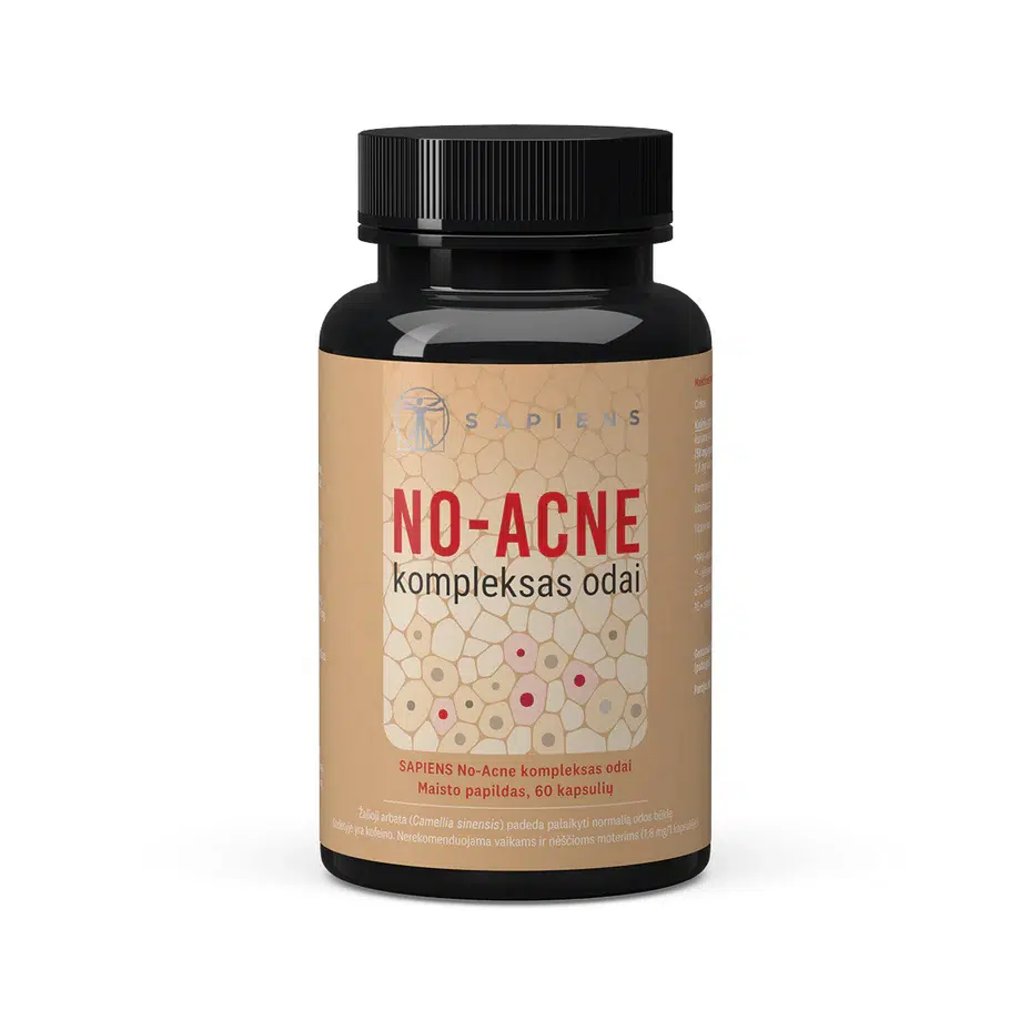 no-acne SAPIENS No-Acne kompleksas odai, 60 kapsulių - Image 1