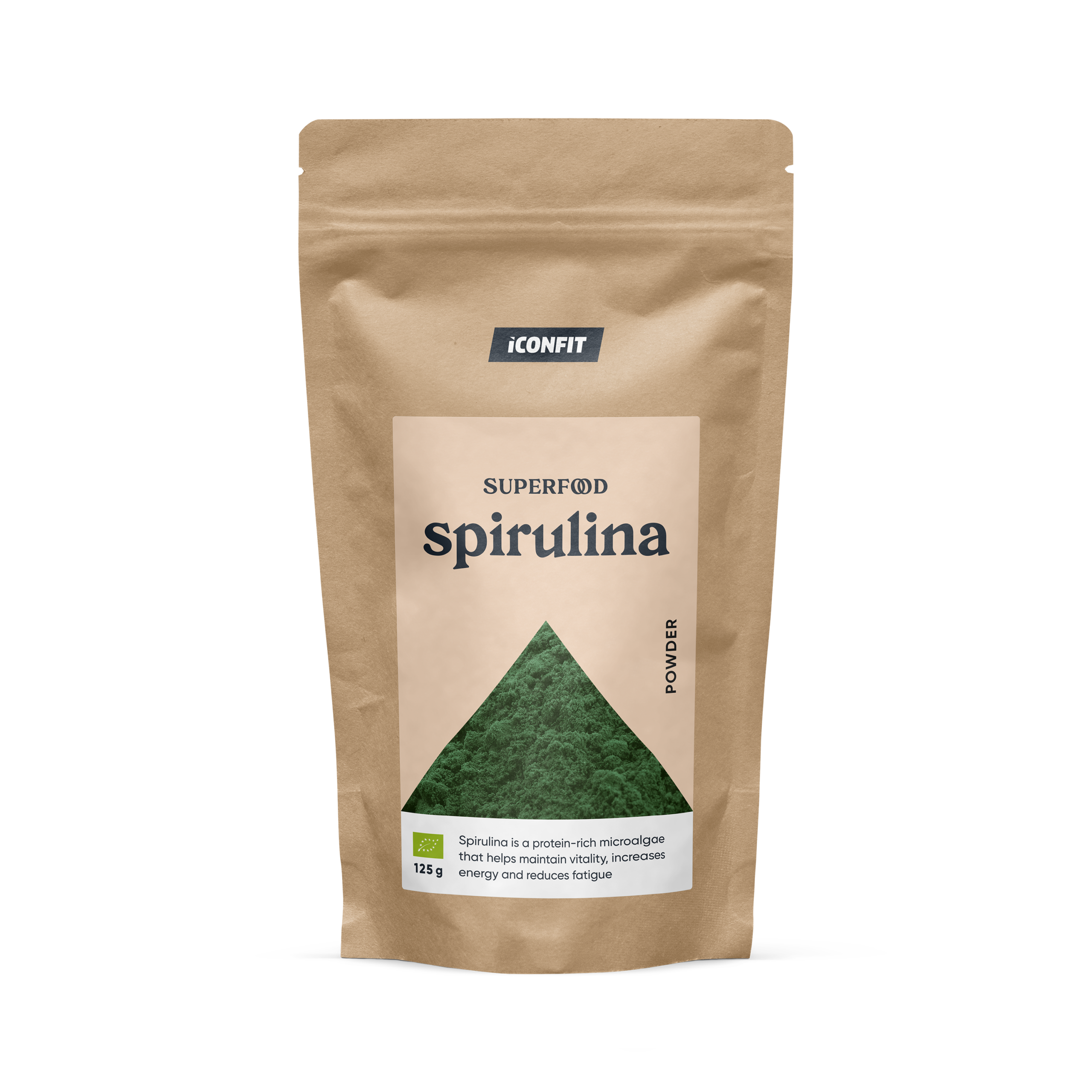 4744130015669-ICONFIT-Mahe-Spirulina-Pulber-125g-transparent ICONFIT ekologiški spirulinos milteliai, 125 g - Image 1
